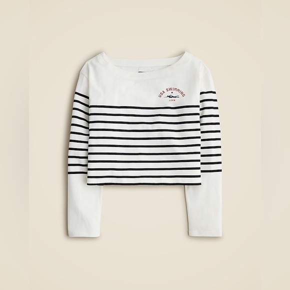 J. Crew Limited-edition USA Swimming® X J.Crew Cropped Boatneck T-shirt - Picture 5 of 9
